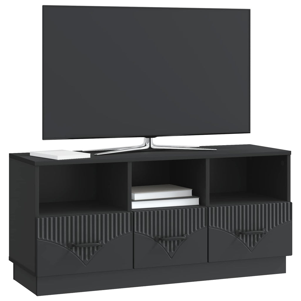 vidaXL Szafka pod telewizor z szufladą Czarny 102 x 34,5 x 47 cm