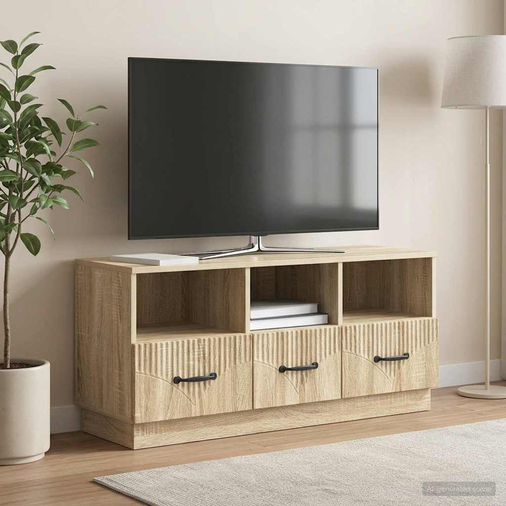 vidaXL Szafka pod telewizor z szufladą dąb Sonoma 102 x 34,5 x 47 cm