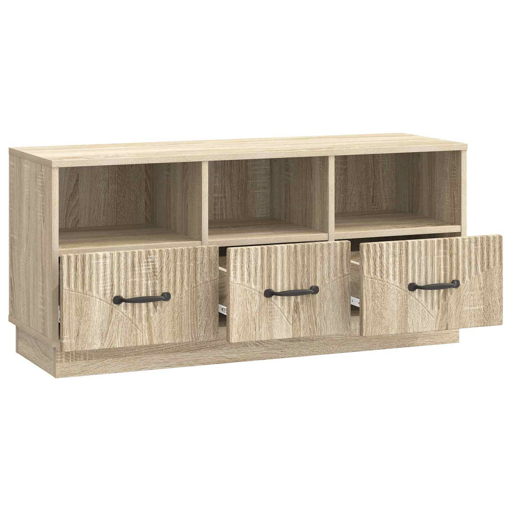 vidaXL Szafka pod telewizor z szufladą dąb Sonoma 102 x 34,5 x 47 cm