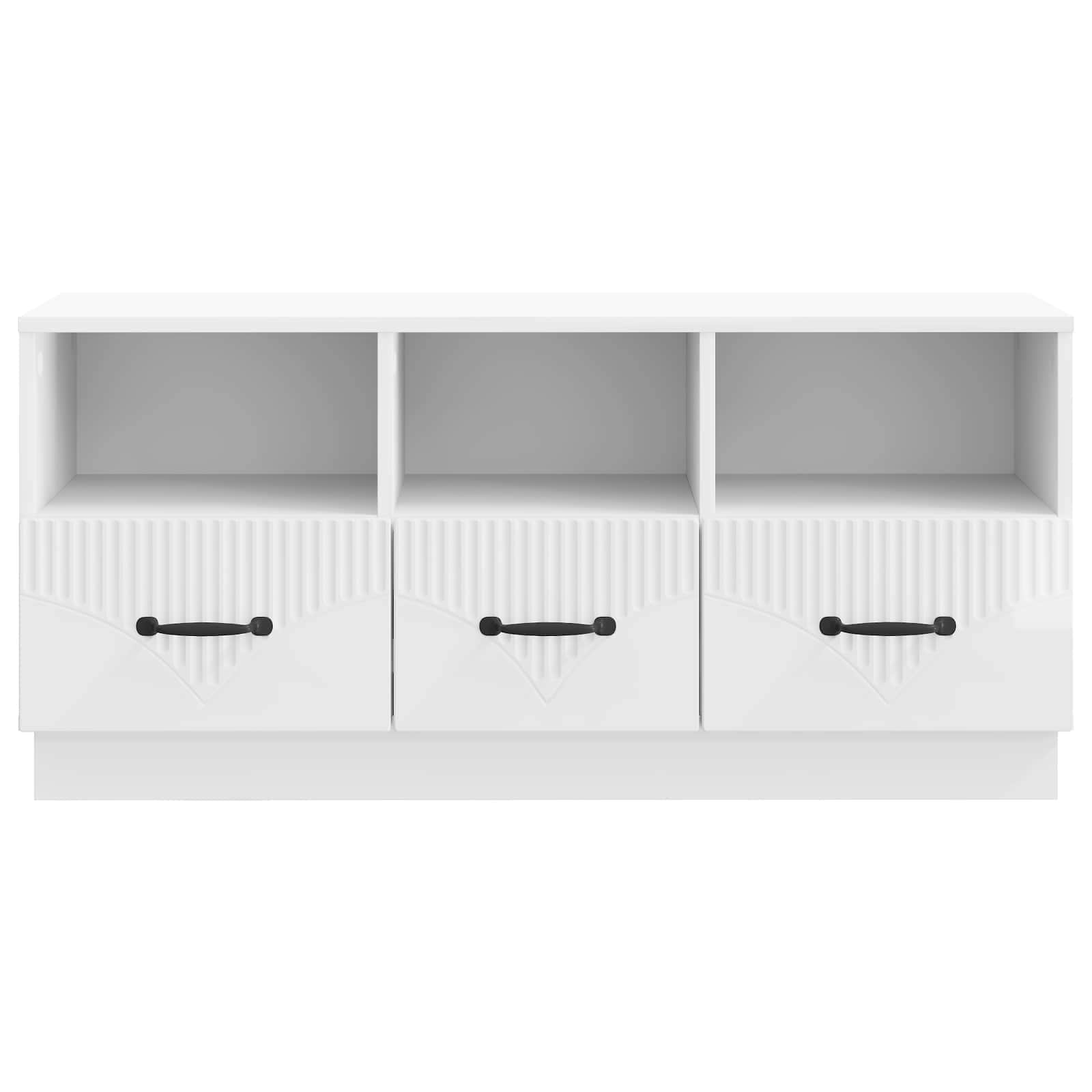 vidaXL Szafka pod telewizor Biały wysoki połysk 102 x 34,5 x 47 cm