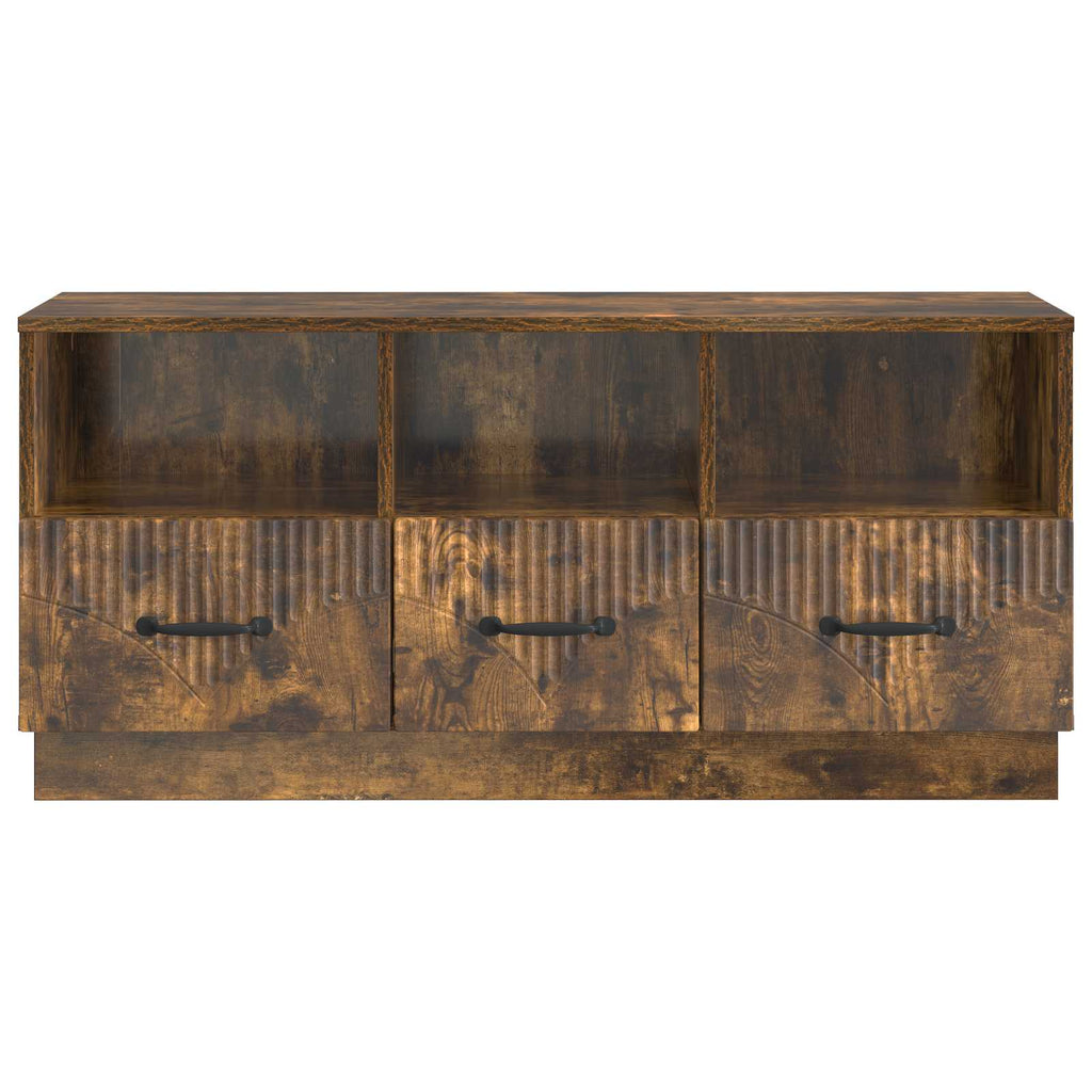 vidaXL Szafka pod telewizor z szufladą Dąb wędzony 102 x 34,5 x 47 cm