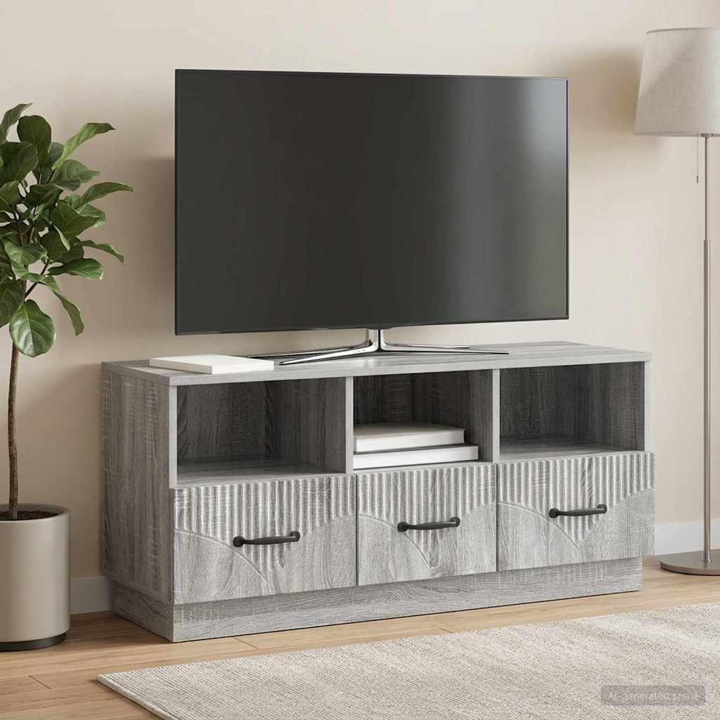 vidaXL Szafka pod telewizor z szufladą Szary Sonoma 102 x 34,5 x 47 cm