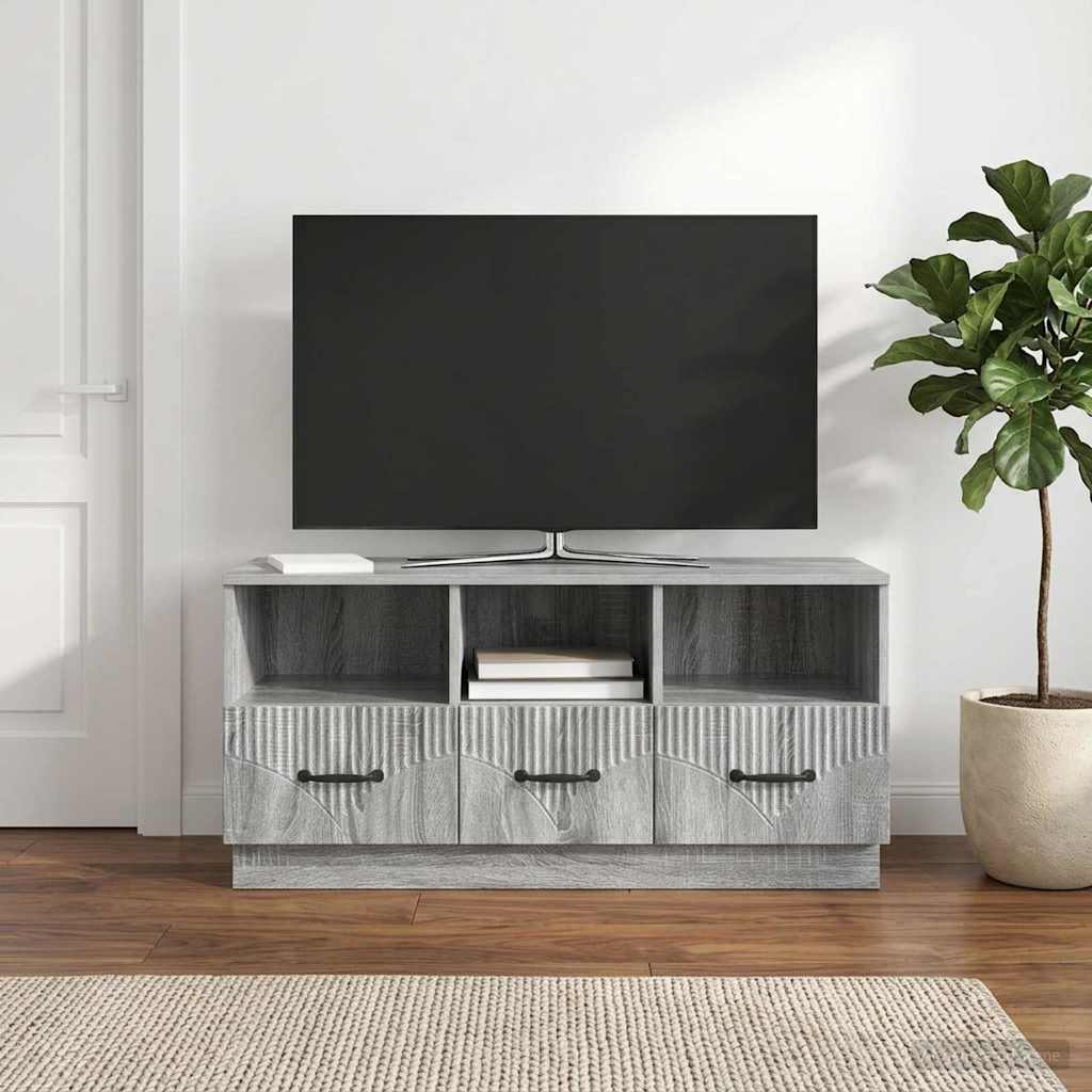 vidaXL Szafka pod telewizor z szufladą Szary Sonoma 102 x 34,5 x 47 cm
