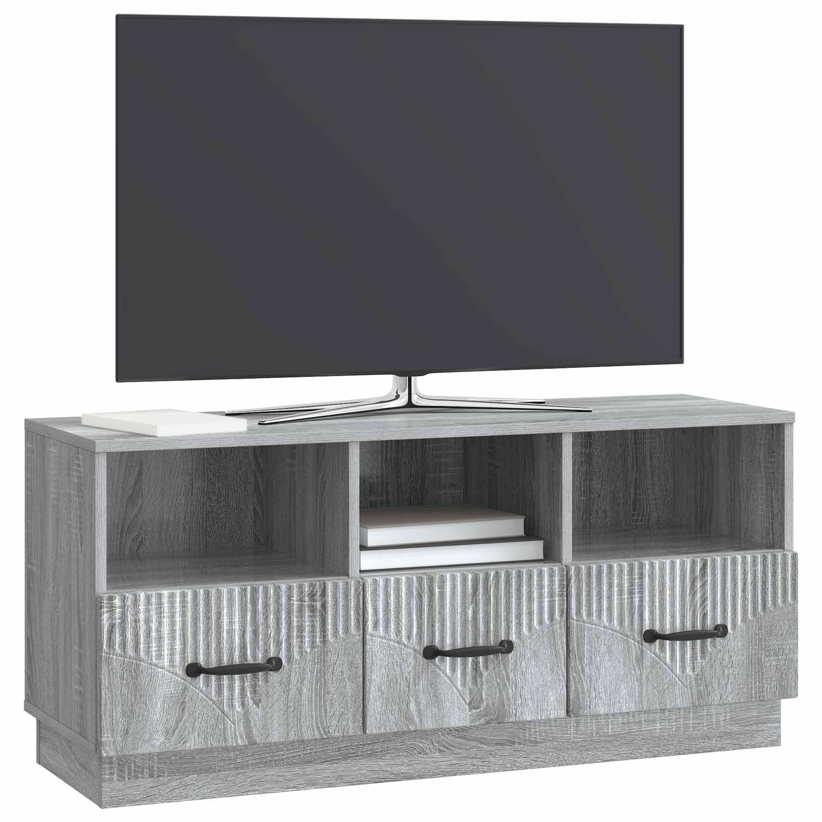 vidaXL Szafka pod telewizor z szufladą Szary Sonoma 102 x 34,5 x 47 cm