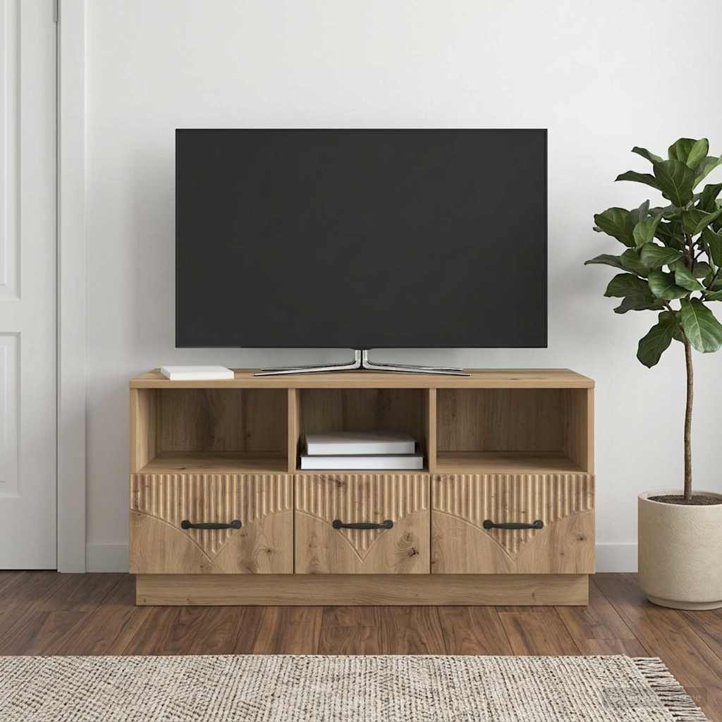 vidaXL Szafka pod telewizor 102 x 34,5 x 47 cm Dąb artisan