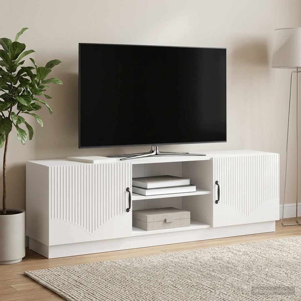 vidaXL Szafka pod telewizor Biały wysoki połysk 150 x 31 x 47 cm