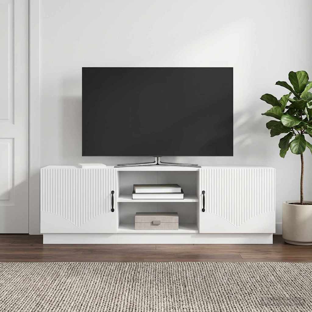 vidaXL Szafka pod telewizor Biały wysoki połysk 150 x 31 x 47 cm