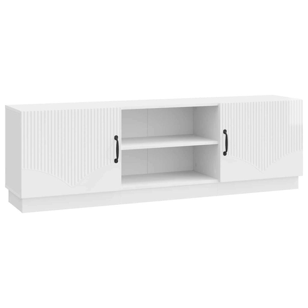 vidaXL Szafka pod telewizor Biały wysoki połysk 150 x 31 x 47 cm