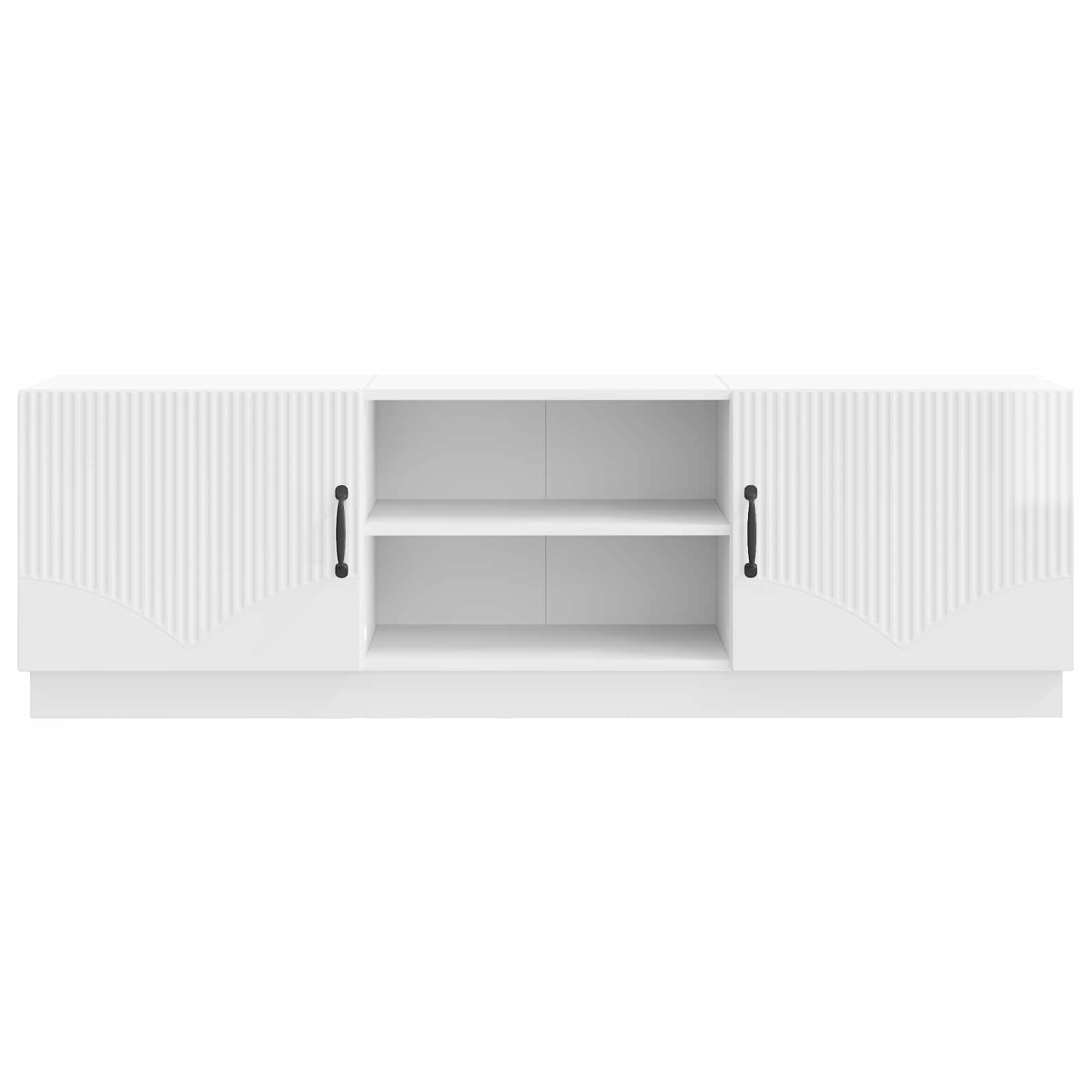 vidaXL Szafka pod telewizor Biały wysoki połysk 150 x 31 x 47 cm