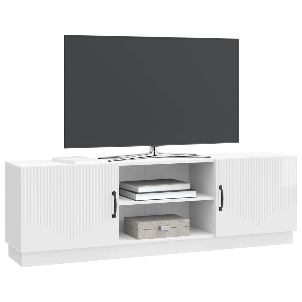 vidaXL Szafka pod telewizor Biały wysoki połysk 150 x 31 x 47 cm