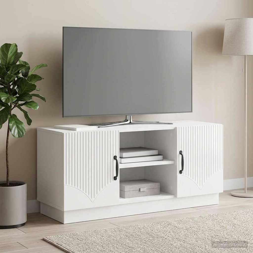 vidaXL Szafka pod telewizor Biały wysoki połysk 102 x 34,5 x 47 cm