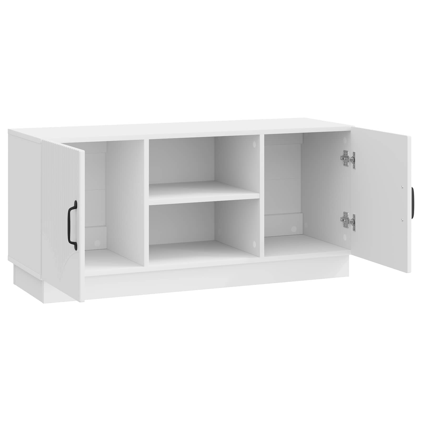 vidaXL Szafka pod telewizor Biały wysoki połysk 102 x 34,5 x 47 cm