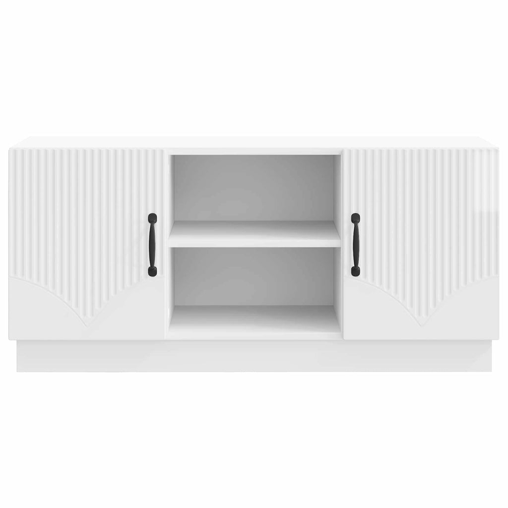 vidaXL Szafka pod telewizor Biały wysoki połysk 102 x 34,5 x 47 cm