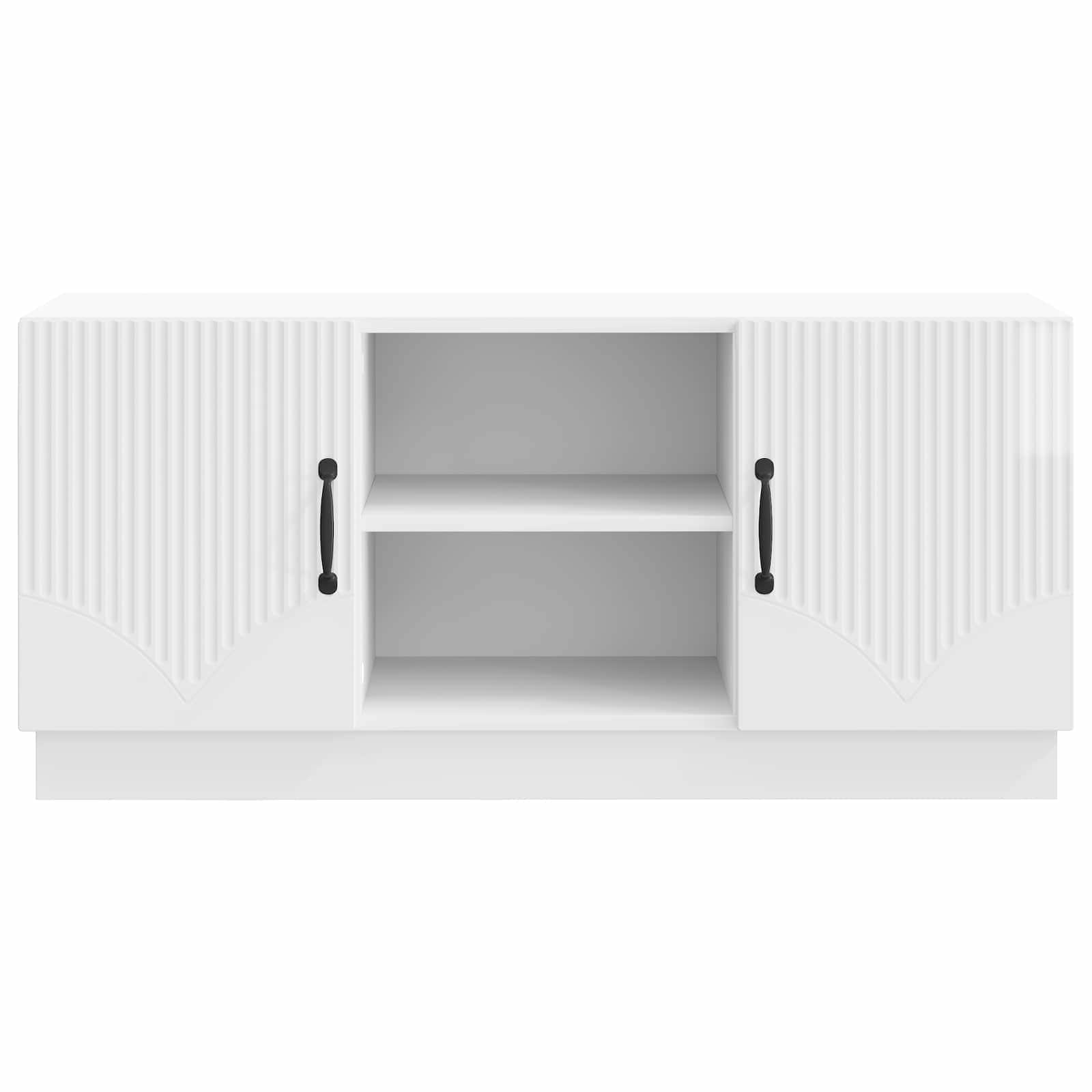 vidaXL Szafka pod telewizor Biały wysoki połysk 102 x 34,5 x 47 cm