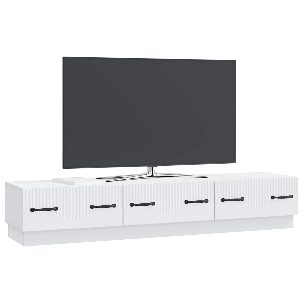 vidaXL Szafka pod telewizor z szufladą Biały 147 x 34,5 x 27 cm