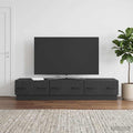 vidaXL Szafka pod telewizor z szufladą Czarny 147 x 34,5 x 27 cm