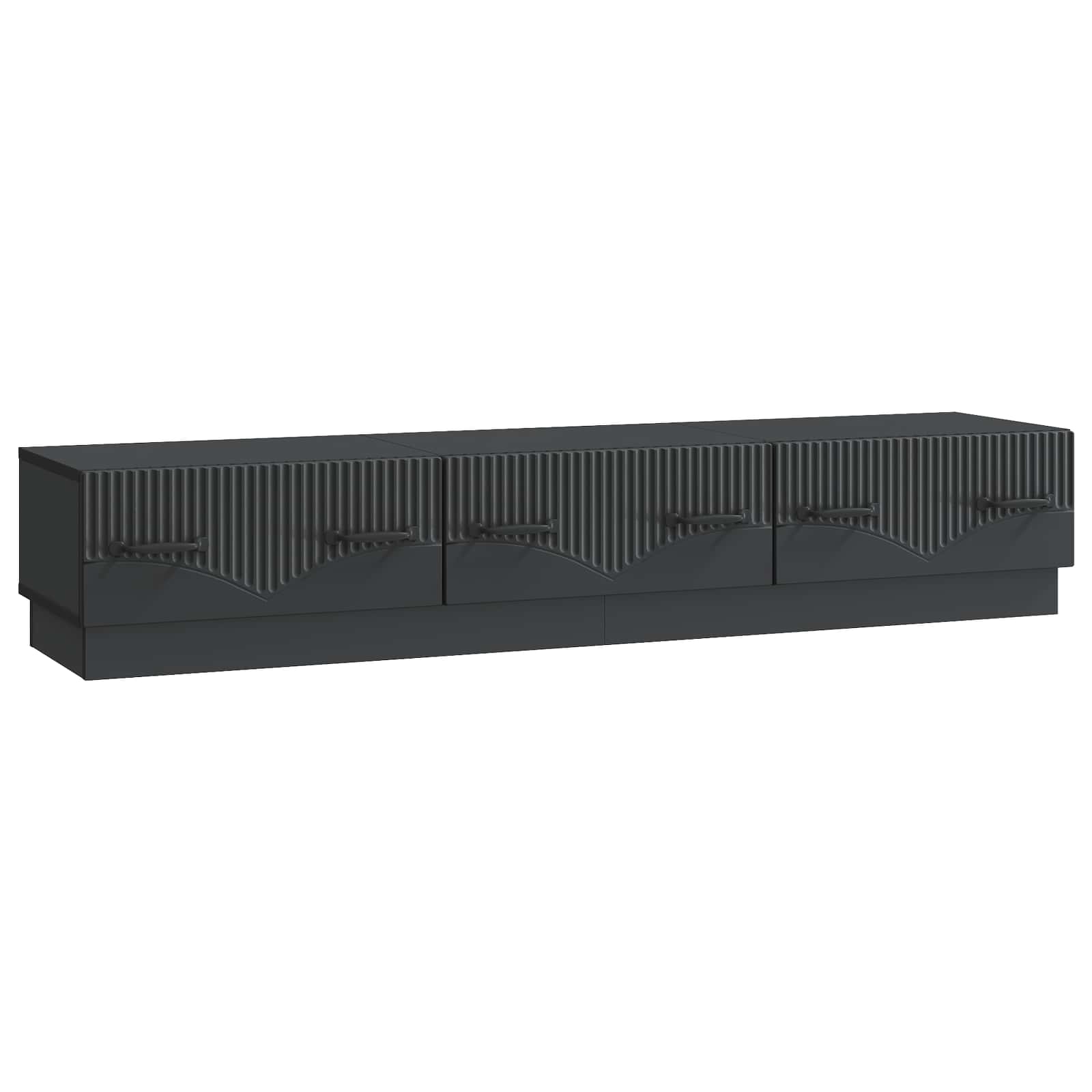 vidaXL Szafka pod telewizor z szufladą Czarny 147 x 34,5 x 27 cm