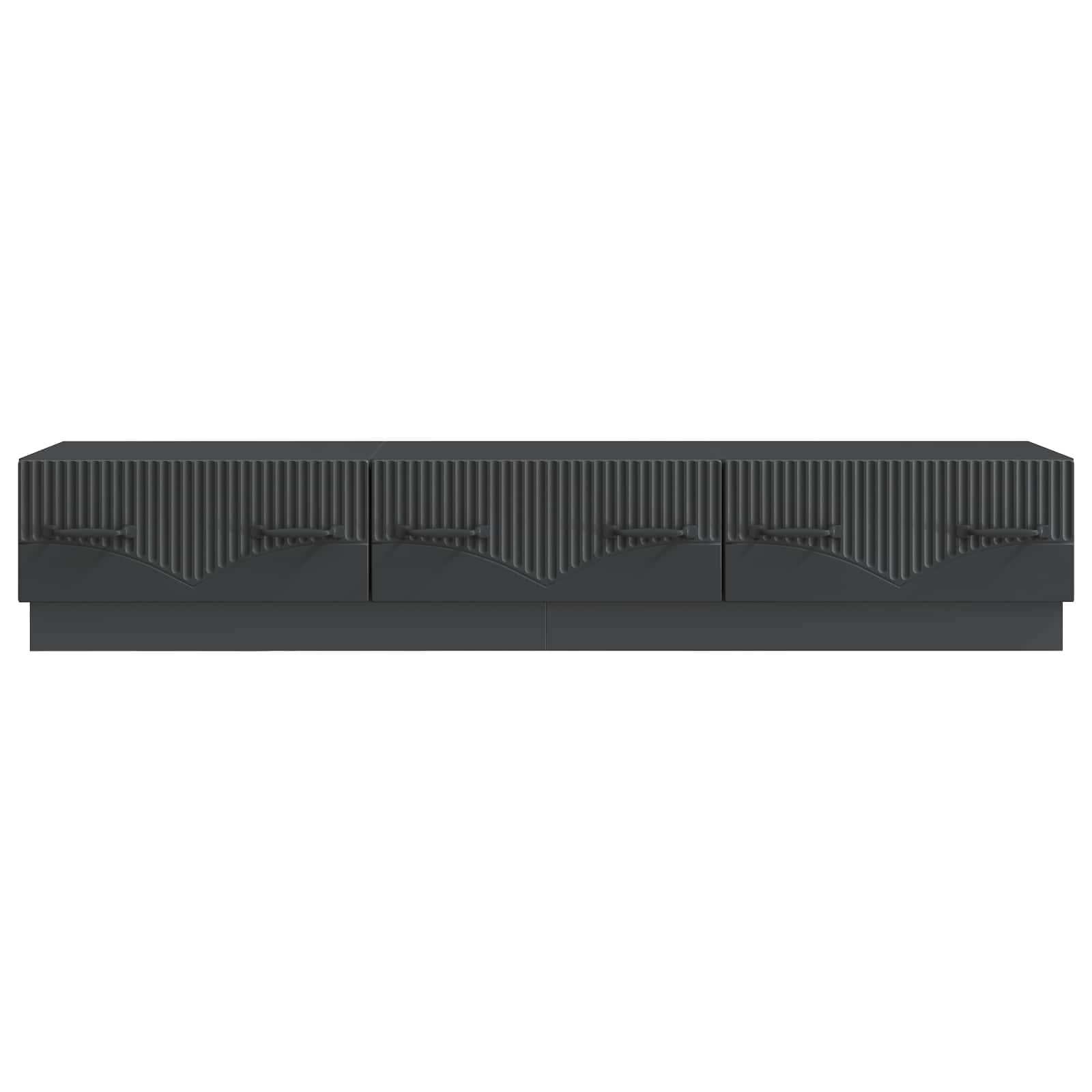 vidaXL Szafka pod telewizor z szufladą Czarny 147 x 34,5 x 27 cm
