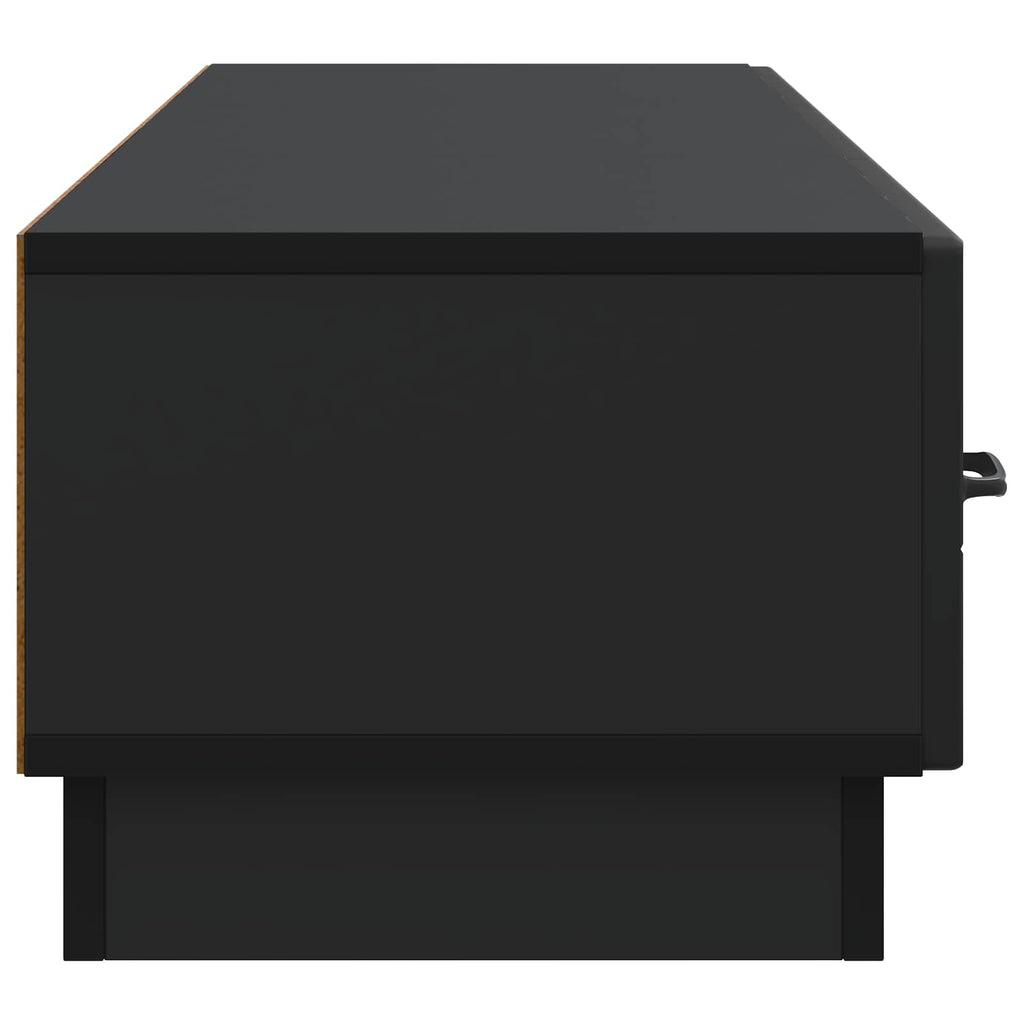 vidaXL Szafka pod telewizor z szufladą Czarny 147 x 34,5 x 27 cm