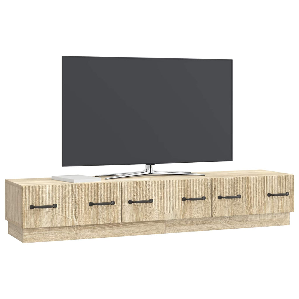 vidaXL Szafka pod telewizor z szufladą dąb Sonoma 147 x 34,5 x 27 cm