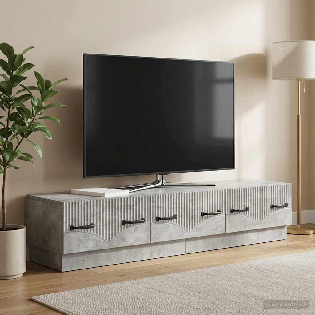 vidaXL Szafka pod telewizor Betonowy szary 147 x 34,5 x 27 cm