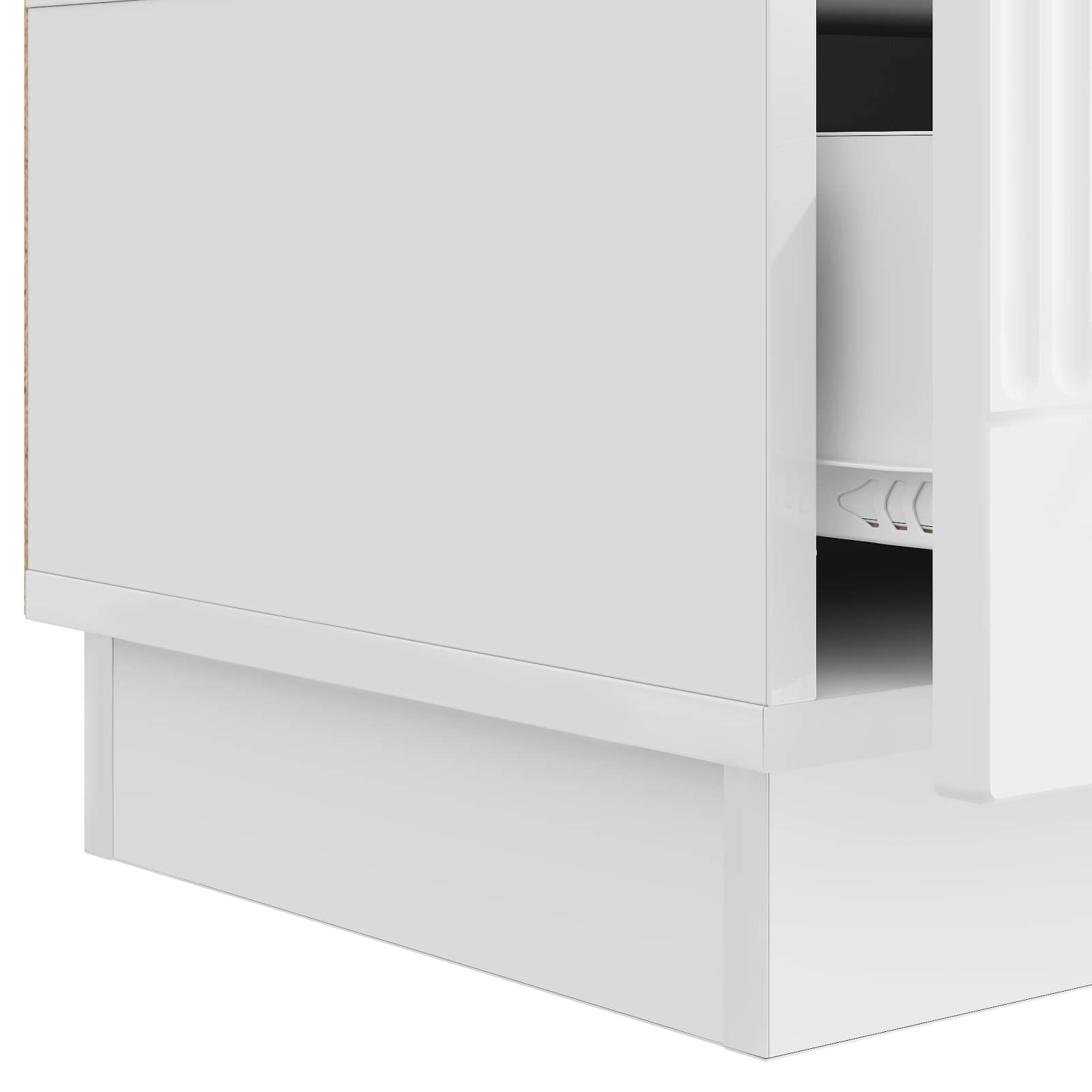 vidaXL Szafka pod telewizor Biały wysoki połysk 147 x 34,5 x 27 cm