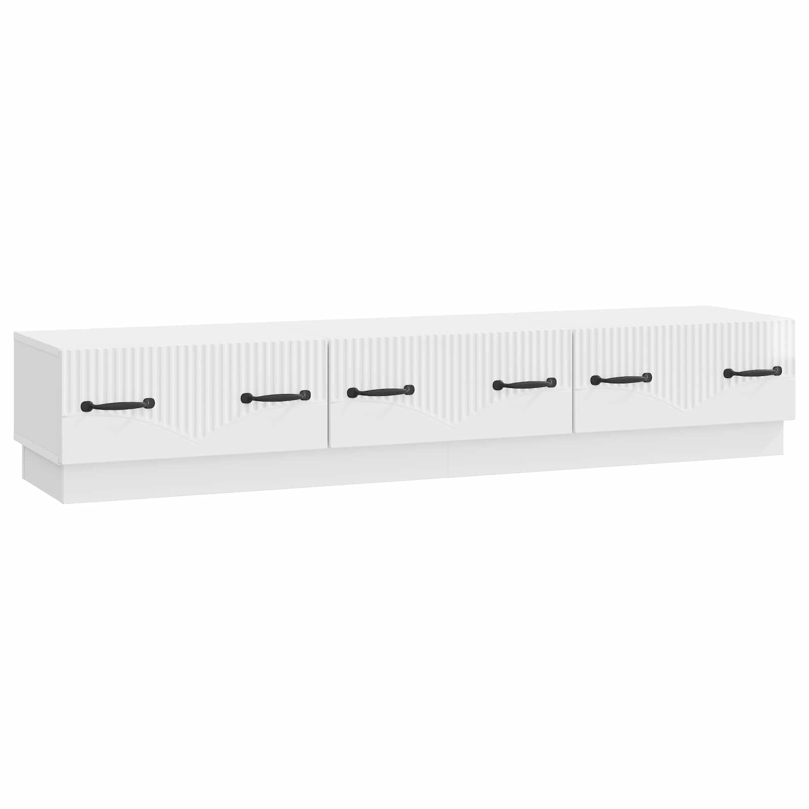 vidaXL Szafka pod telewizor Biały wysoki połysk 147 x 34,5 x 27 cm