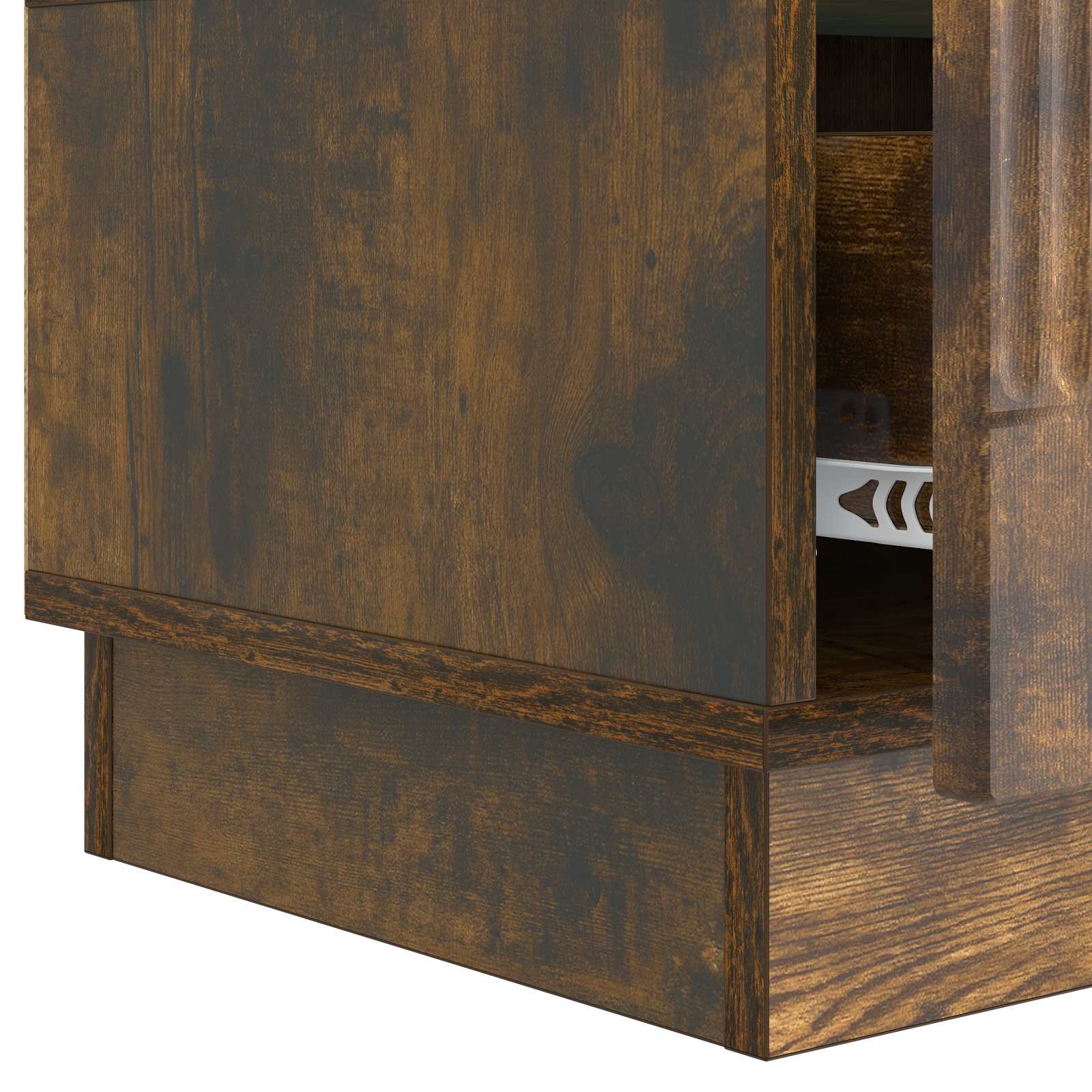 vidaXL Szafka pod telewizor z szufladą Dąb wędzony 147 x 34,5 x 27 cm