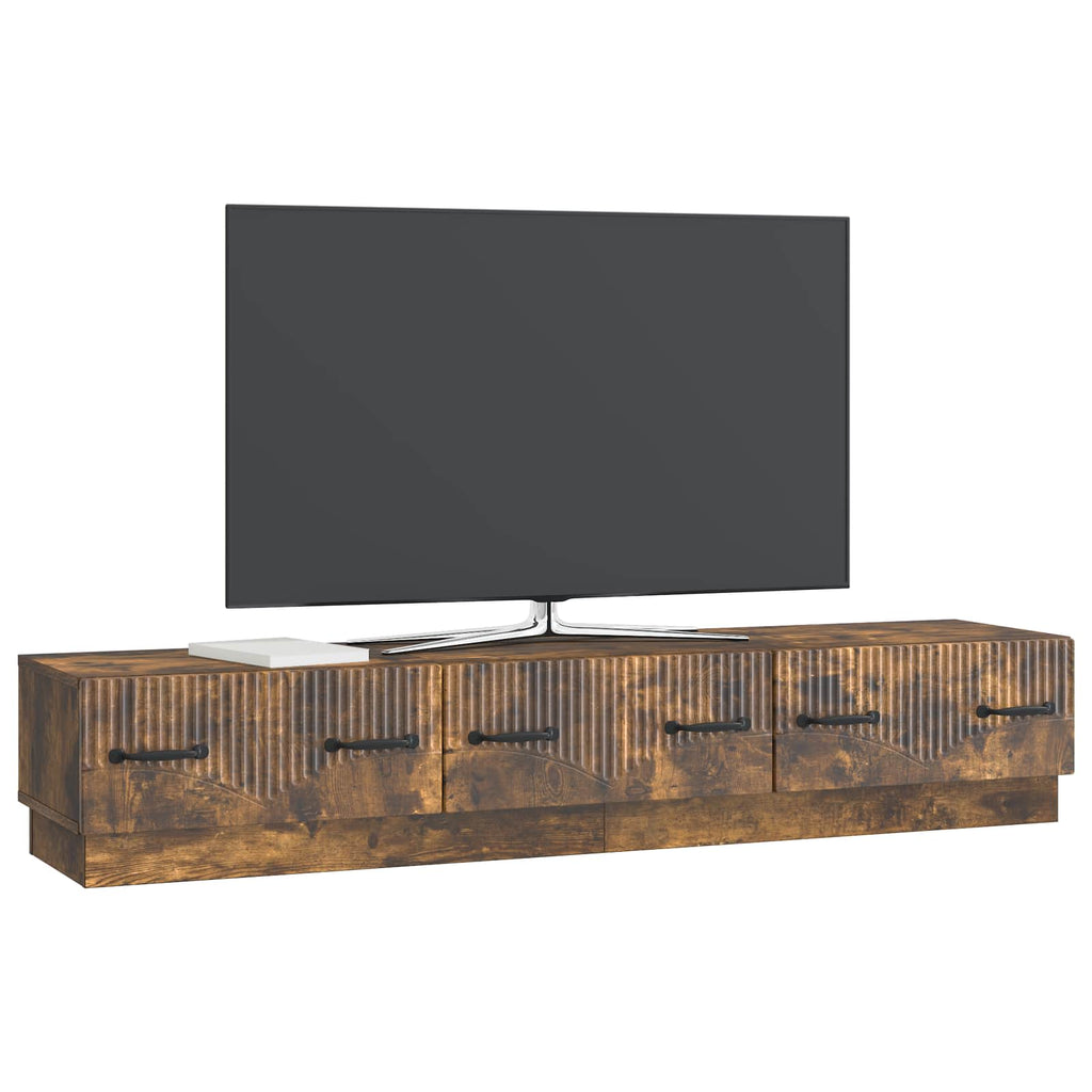vidaXL Szafka pod telewizor z szufladą Dąb wędzony 147 x 34,5 x 27 cm