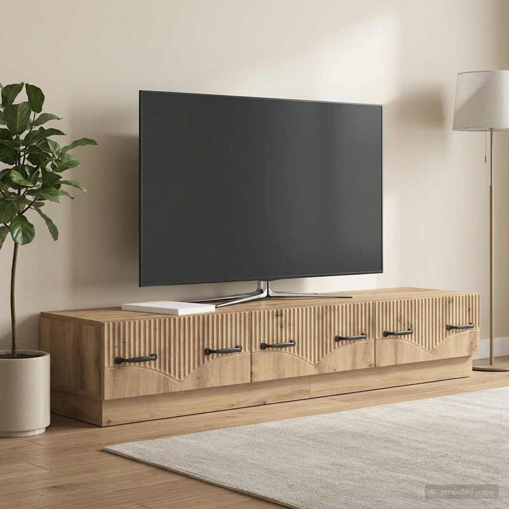 vidaXL Szafka pod telewizor 147 x 34,5 x 27 cm Dąb artisan