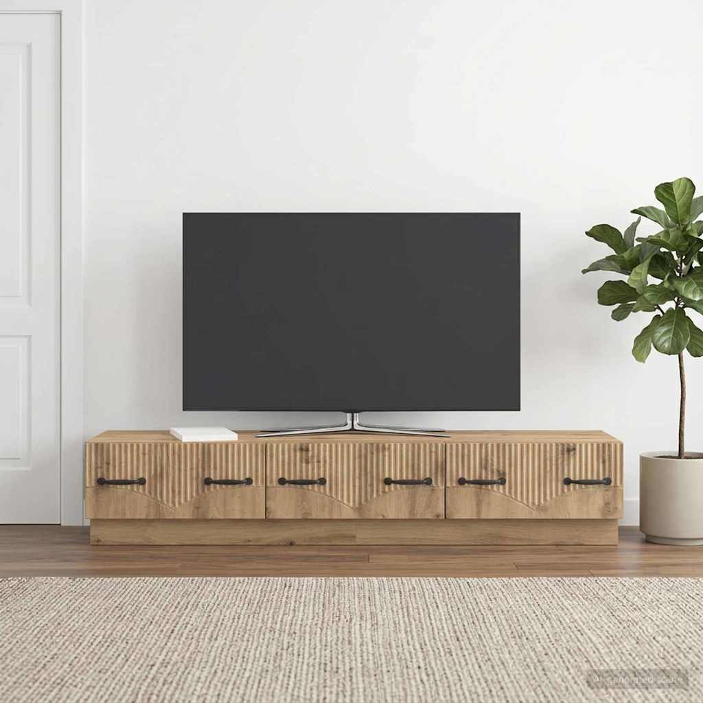 vidaXL Szafka pod telewizor 147 x 34,5 x 27 cm Dąb artisan