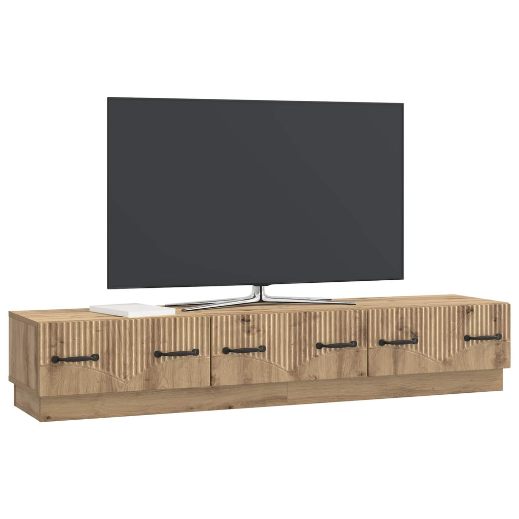 vidaXL Szafka pod telewizor z szufladą Dąb artisan 147 x 34,5 x 27 cm