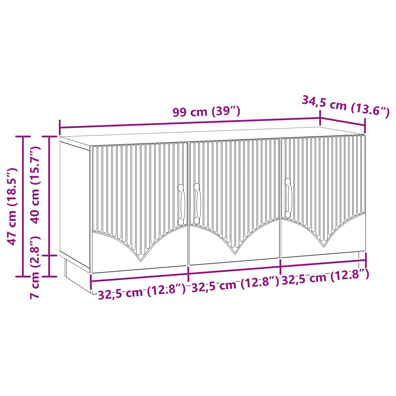 vidaXL Szafka pod telewizor Czarny 99 x 34,5 x 47 cm
