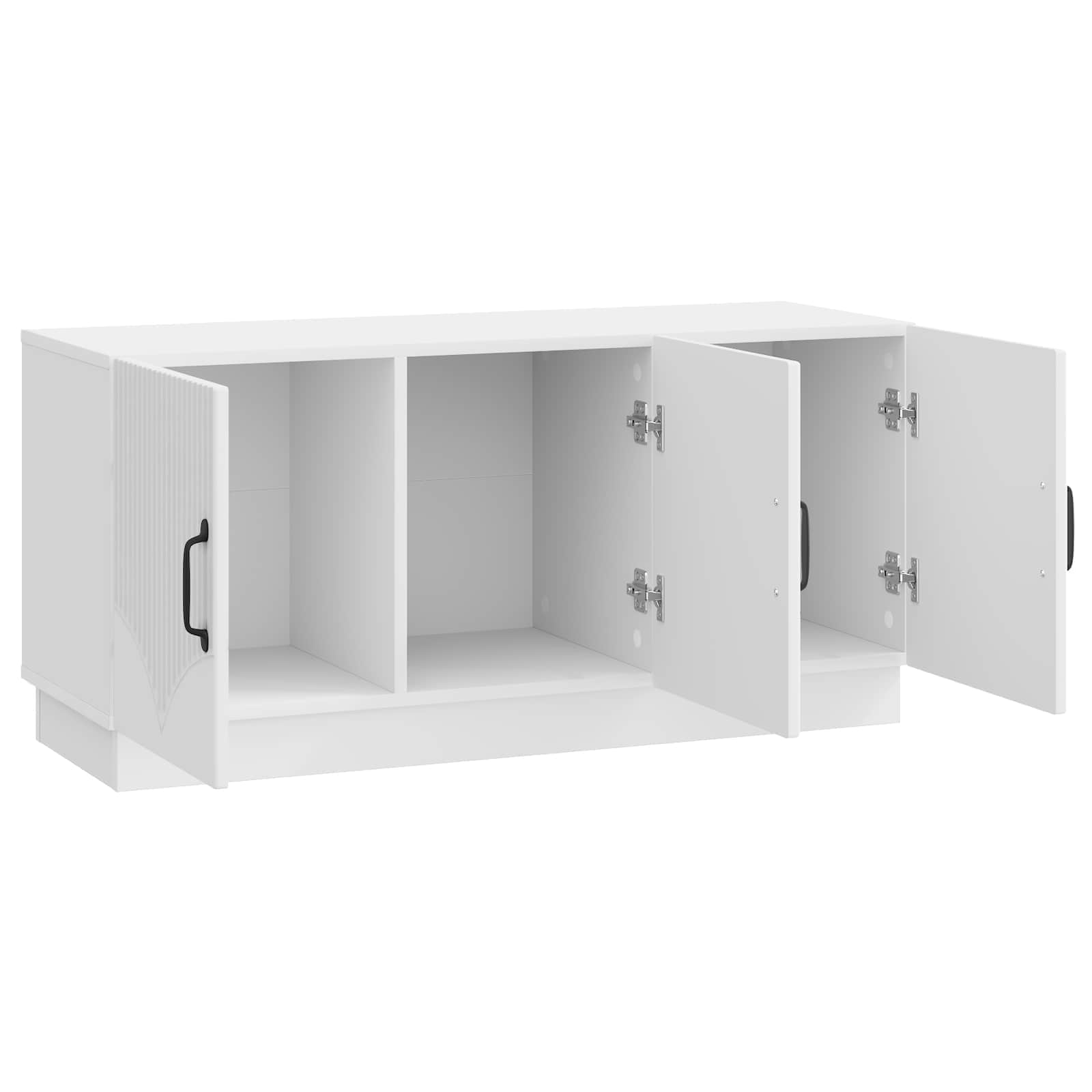 vidaXL Szafka pod telewizor Biały wysoki połysk 99 x 34,5 x 47 cm