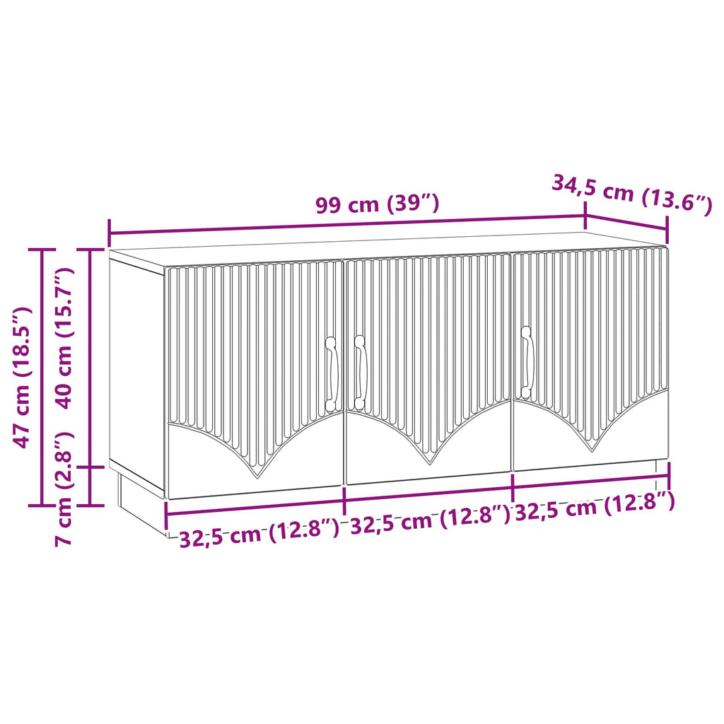 vidaXL Szafka pod telewizor Biały wysoki połysk 99 x 34,5 x 47 cm
