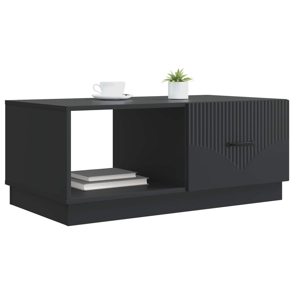 vidaXL Stolik kawowy Czarny 90 x 50 x 37 cm Drewno inżynieryjne