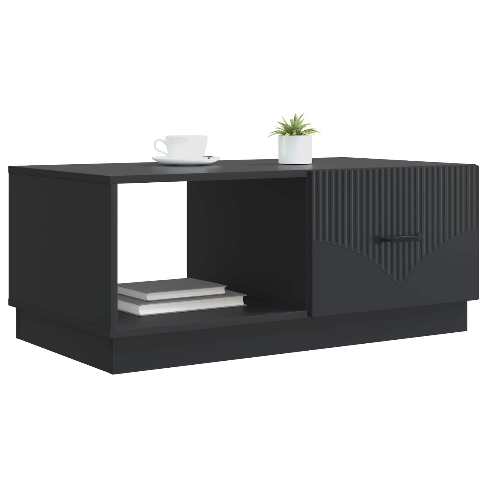 vidaXL Stolik kawowy Czarny 90 x 50 x 37 cm Drewno inżynieryjne