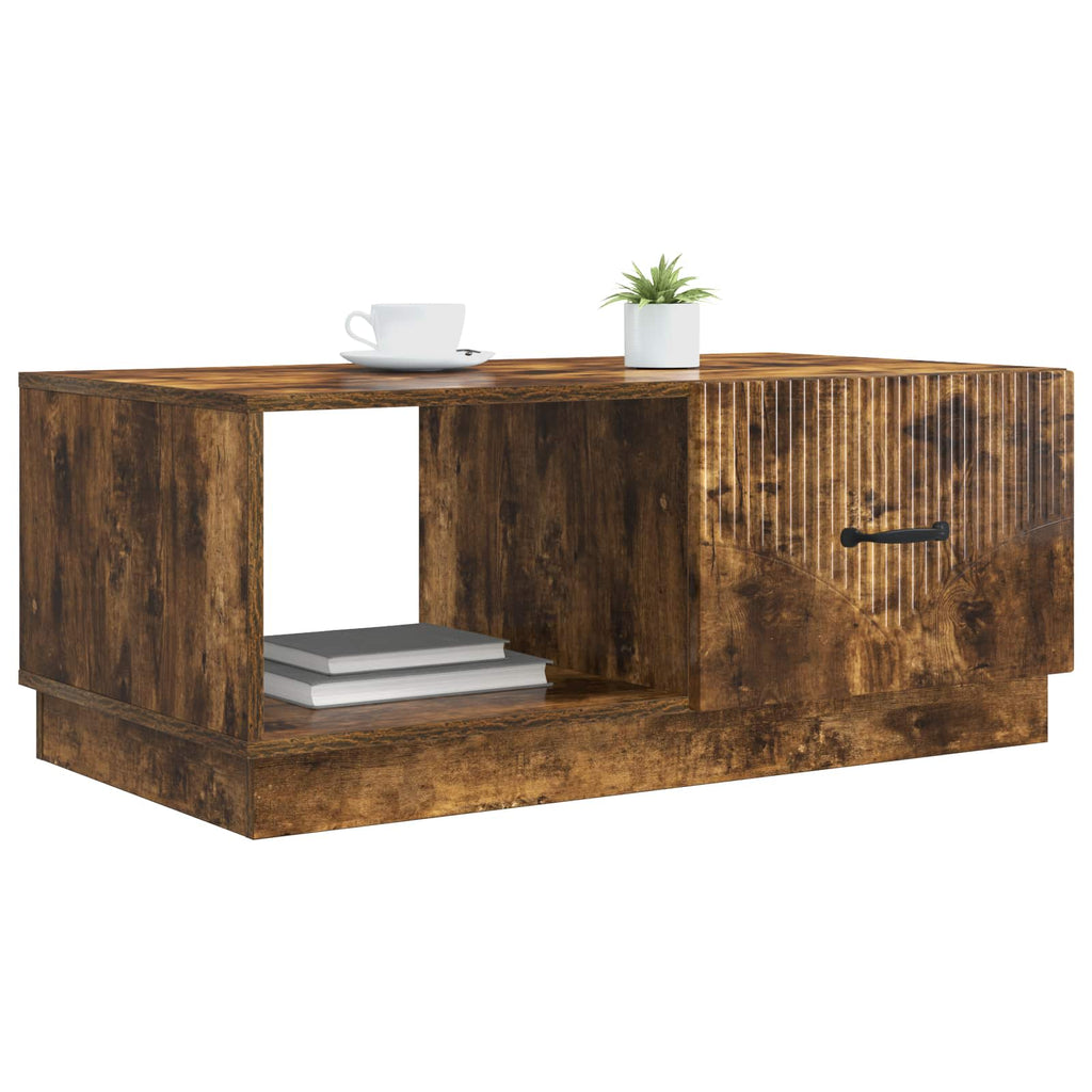 vidaXL Stolik kawowy Dąb wędzony 90 x 50 x 37 cm Drewno inżynieryjne