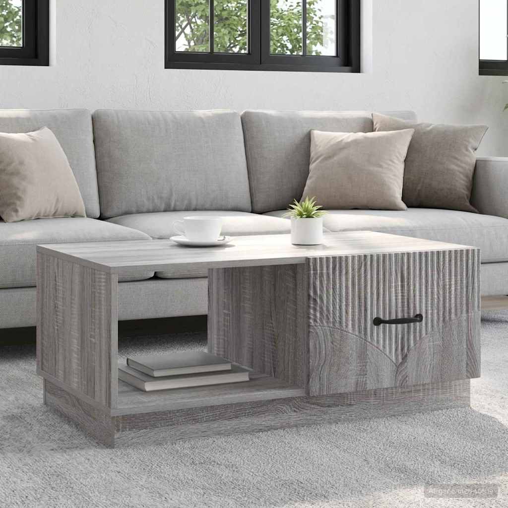 vidaXL Stolik kawowy Szary Sonoma 90 x 50 x 37 cm Drewno inżynieryjne
