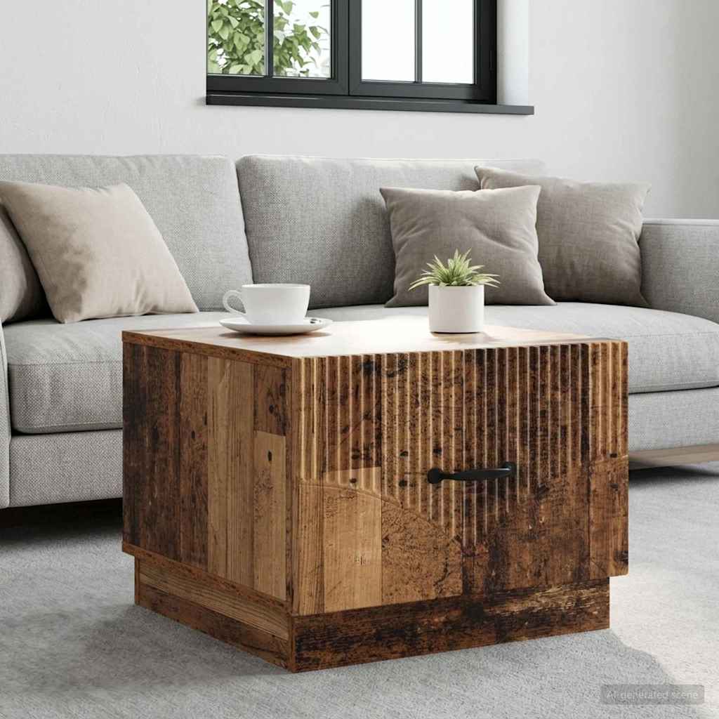 vidaXL Stolik kawowy Stare drewno 49 x 50 x 37 cm Drewno inżynieryjne