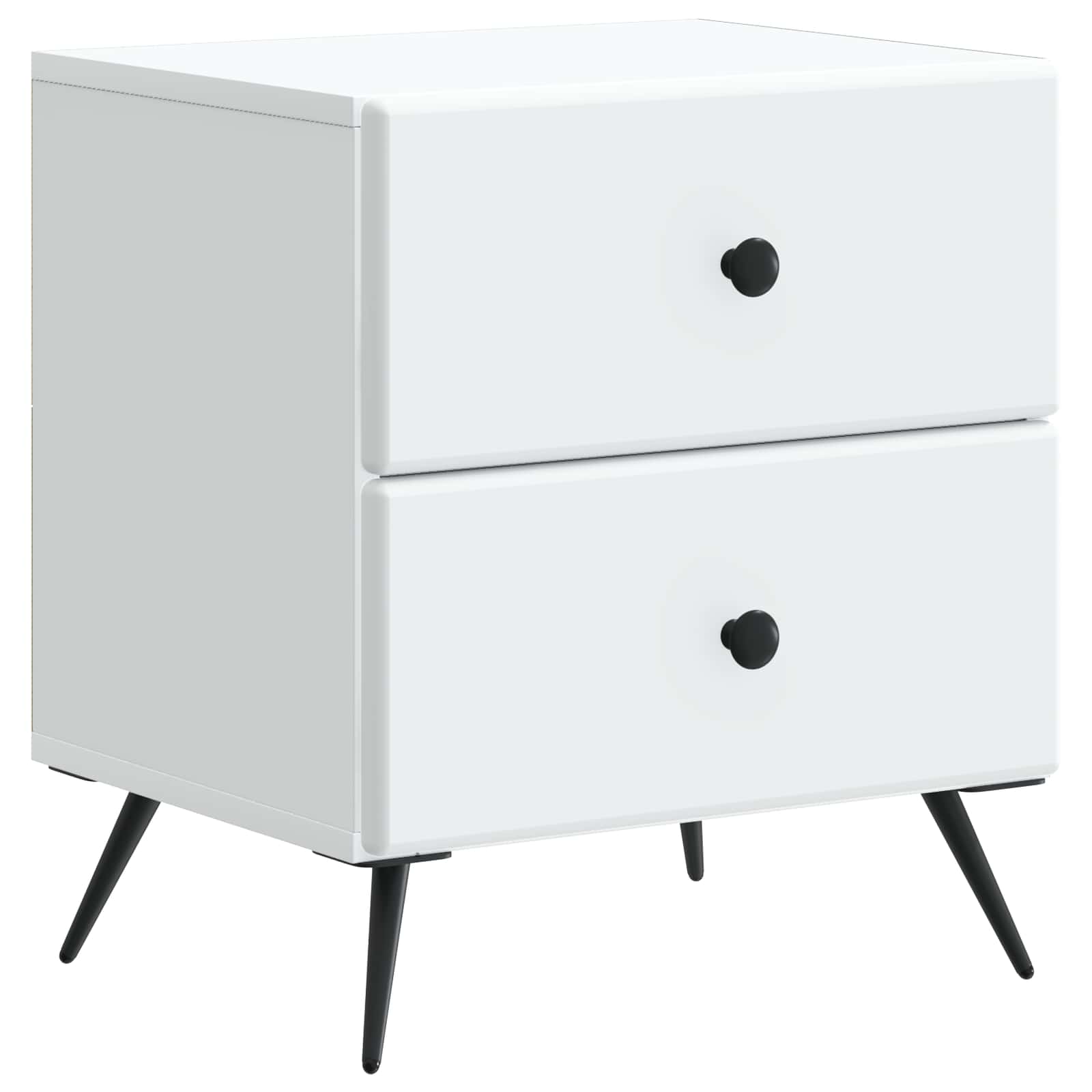 vidaXL Szafka Nocna z szufladą 2 pcs Biały 43 x 34,5 x 47,5 cm