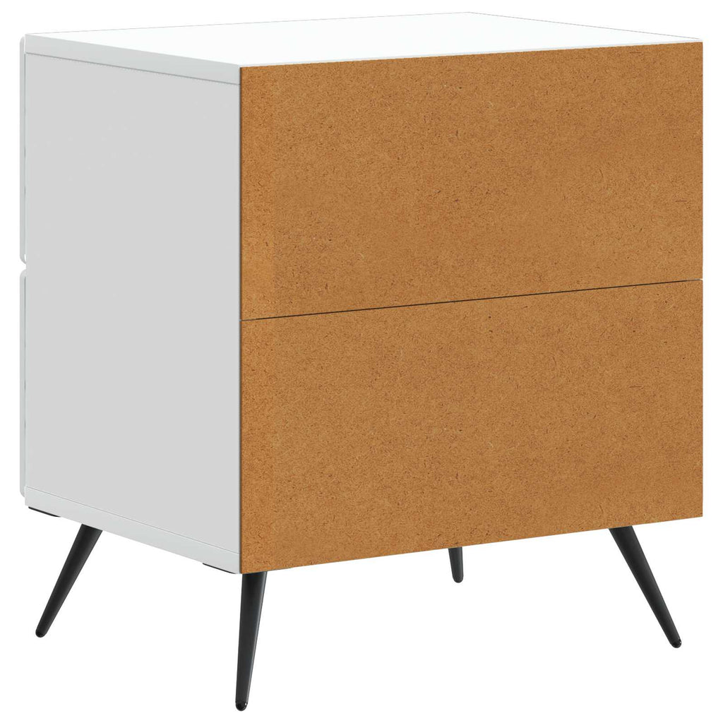 vidaXL Szafka Nocna z szufladą 2 pcs Biały 43 x 34,5 x 47,5 cm