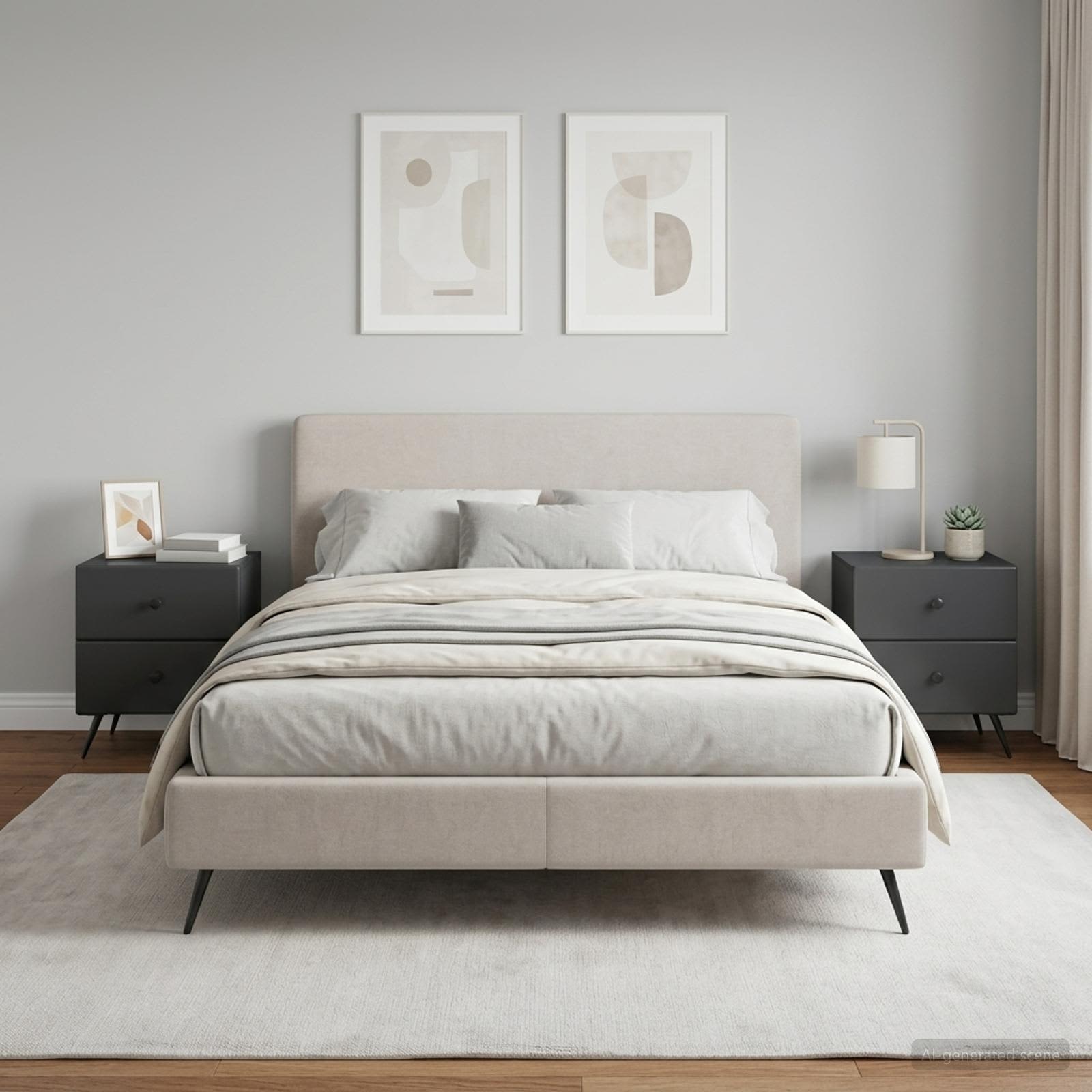 vidaXL Szafka Nocna 2 szt. Czarny 43 x 34,5 x 47,5 cm