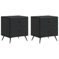 vidaXL Szafka Nocna z szufladą 2 pcs Czarny 43 x 34,5 x 47,5 cm