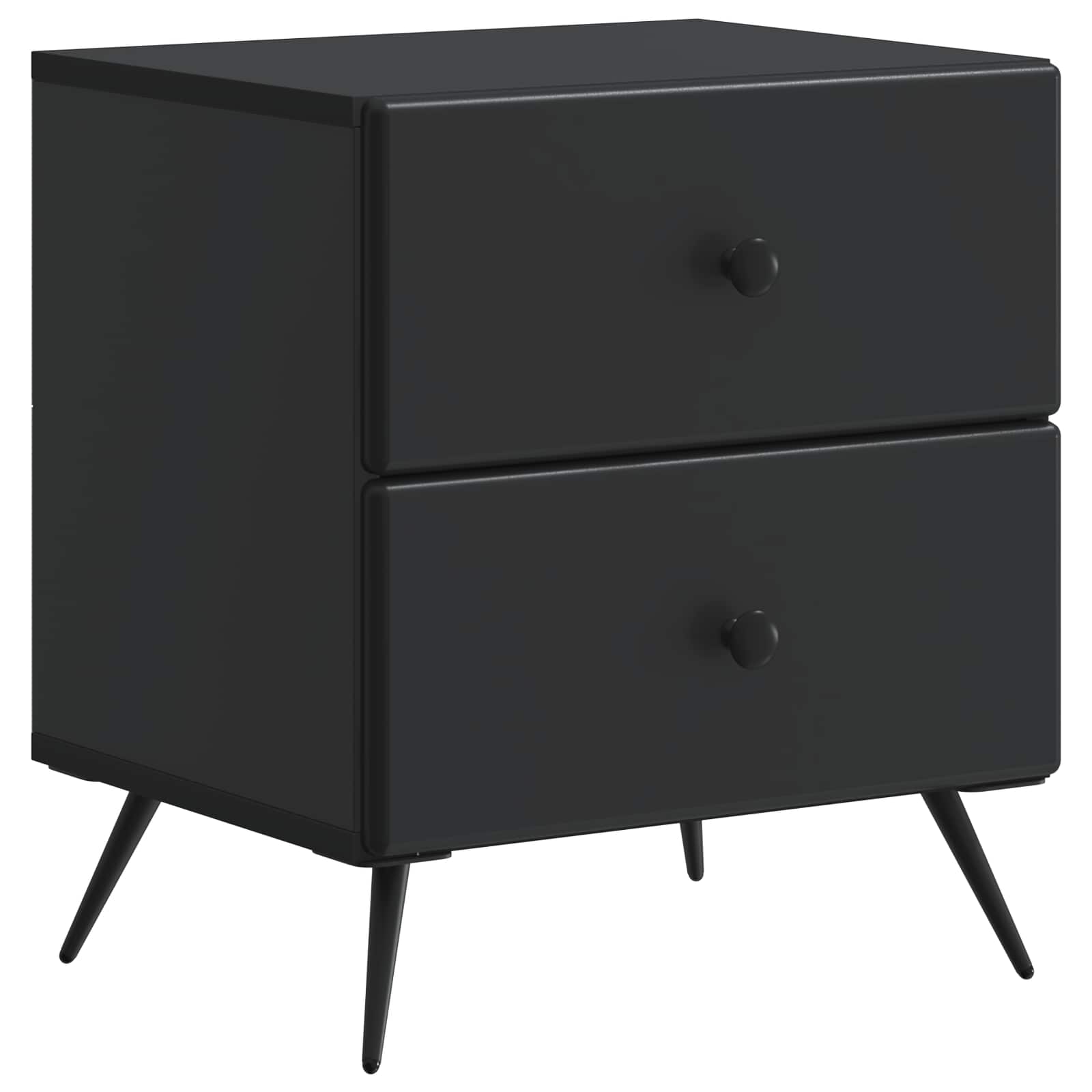 vidaXL Szafka Nocna z szufladą 2 pcs Czarny 43 x 34,5 x 47,5 cm