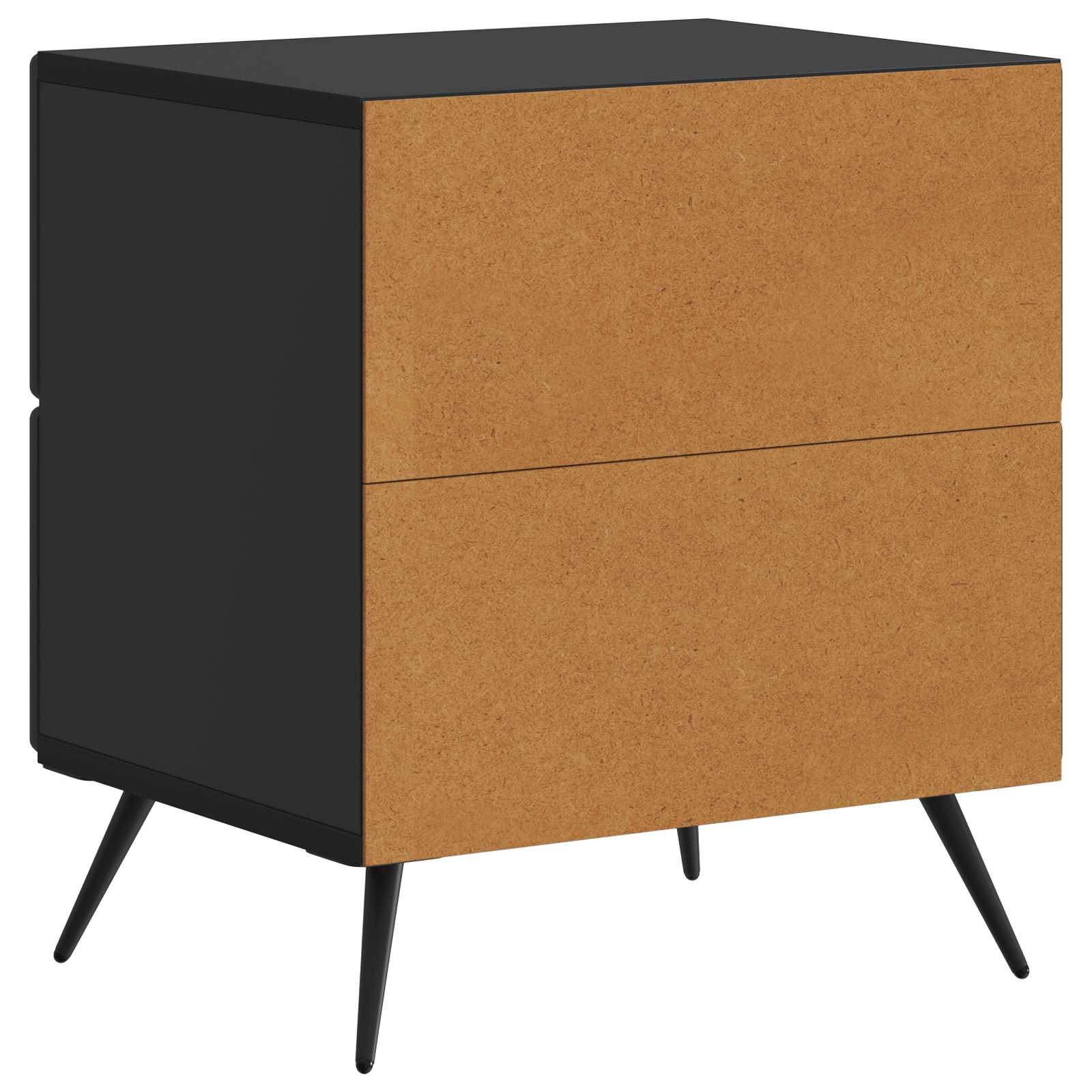 vidaXL Szafka Nocna z szufladą 2 pcs Czarny 43 x 34,5 x 47,5 cm