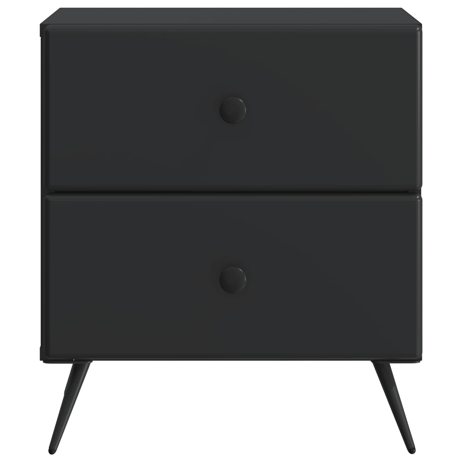 vidaXL Szafka Nocna z szufladą 2 pcs Czarny 43 x 34,5 x 47,5 cm