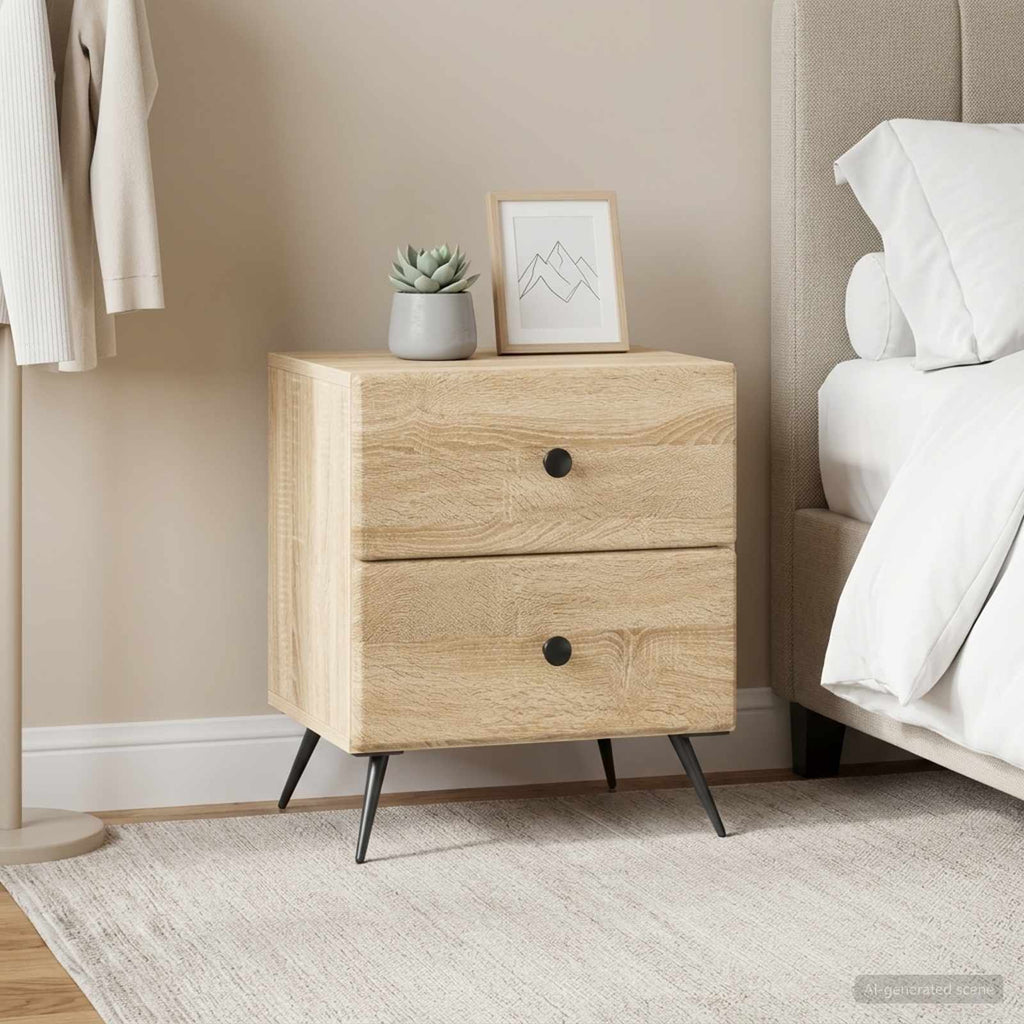 vidaXL Szafka Nocna 2 szt. dąb Sonoma 43 x 34,5 x 47,5 cm