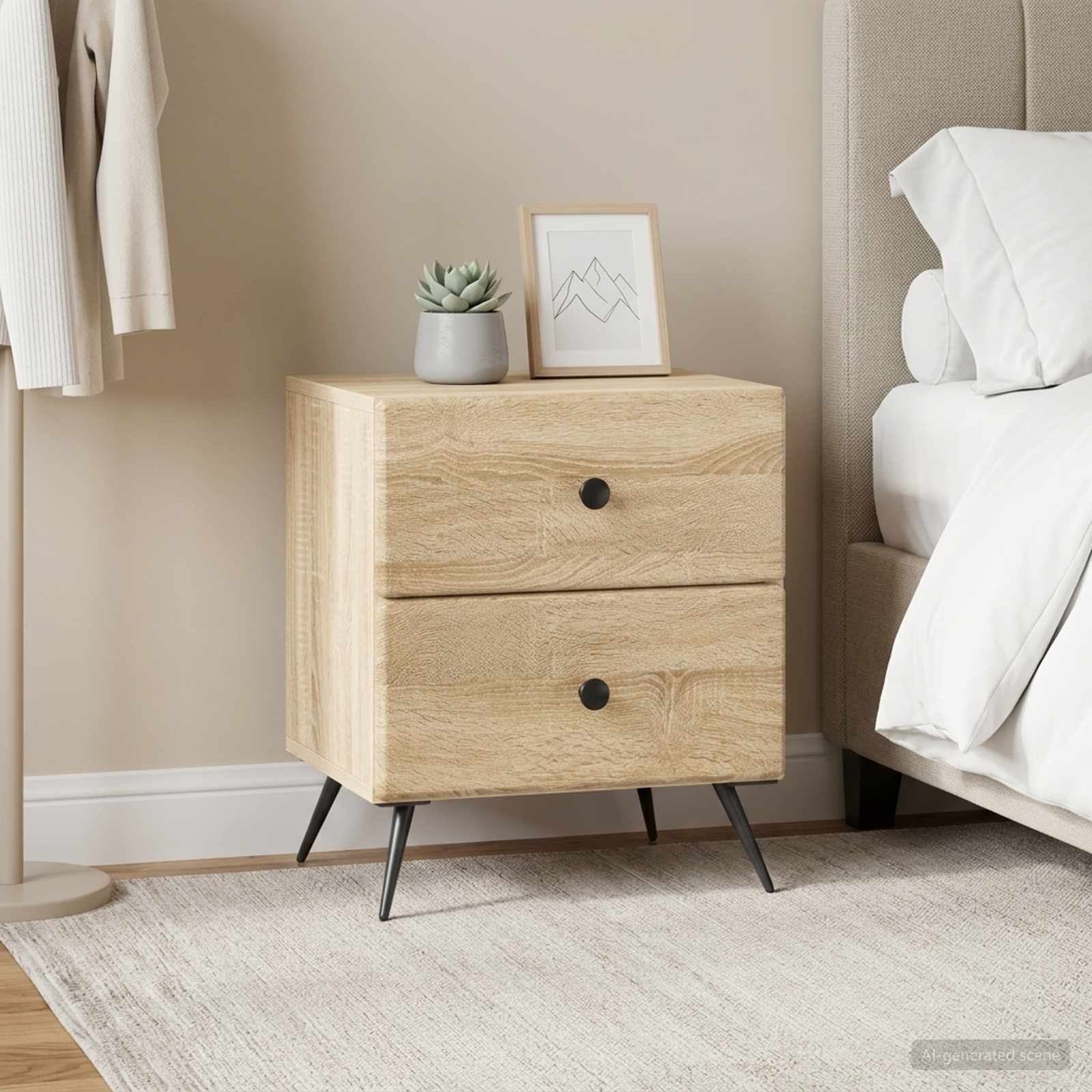vidaXL Szafka Nocna 2 szt. dąb Sonoma 43 x 34,5 x 47,5 cm