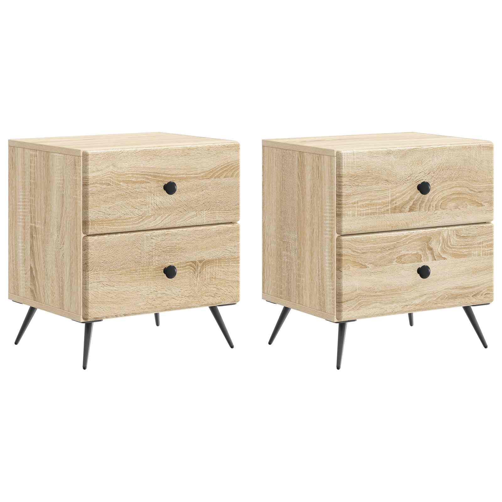 vidaXL Szafka Nocna z szufladą 2 pcs dąb Sonoma 43 x 34,5 x 47,5 cm